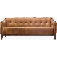 3-Seater Sofa - Golden Brown, Leather alternate view