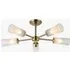 Adana 5-Light Semi Flush Ceiling Light - Antique Brass, Clear Ribbed Glass by Perch & Parrow, image 3