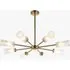 Adana 8-Light Pendant Light - Antique Brass, Clear Ribbed Glass by Perch & Parrow, image 3