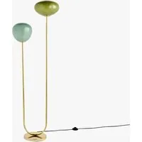 Adrianne Floor Lamp - Green, Brass by Perch & Parrow, alternate view