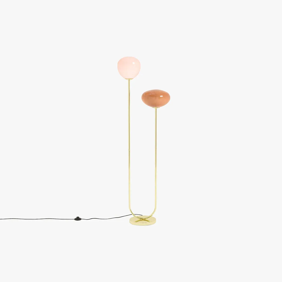 Adrianne Floor Lamp - Pink, Brass by Perch & Parrow
