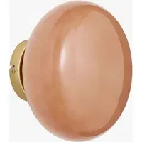 Adrianne Glass Wall Light - Pink, Brass by Perch & Parrow, image 2