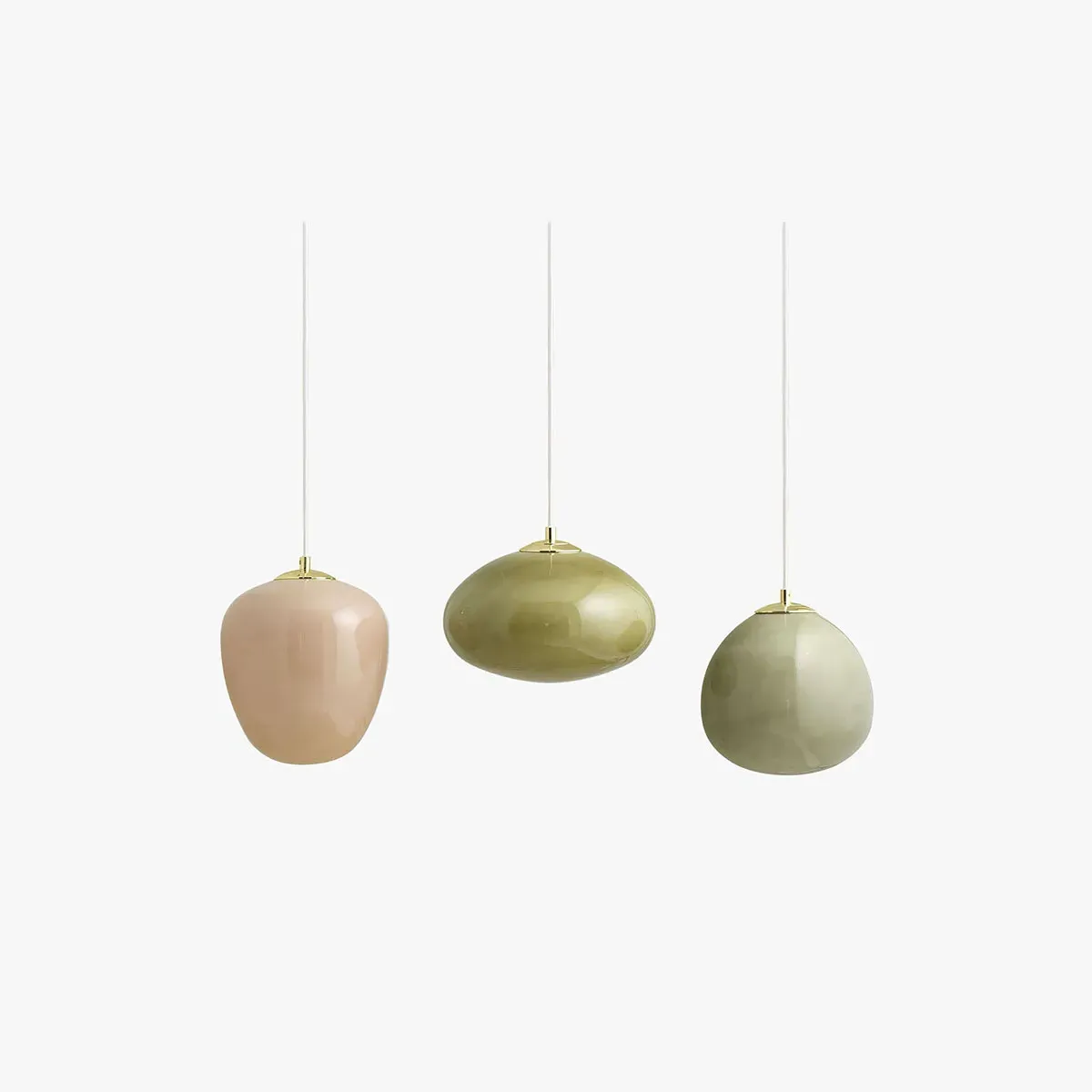 Adrianne Linear Pendant Light - Green, Glass by Perch & Parrow