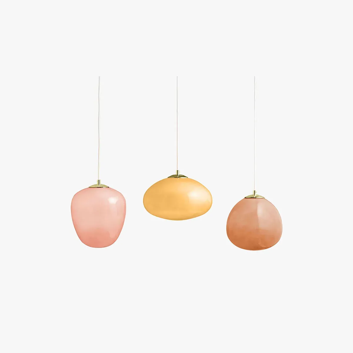 Adrianne Linear Pendant Light - Pink, Glass by Perch & Parrow