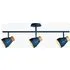 Albert 3-Light Linear Pendant Bar Ceiling Light - Navy Blue, Steel & Wood by Perch & Parrow, image 3