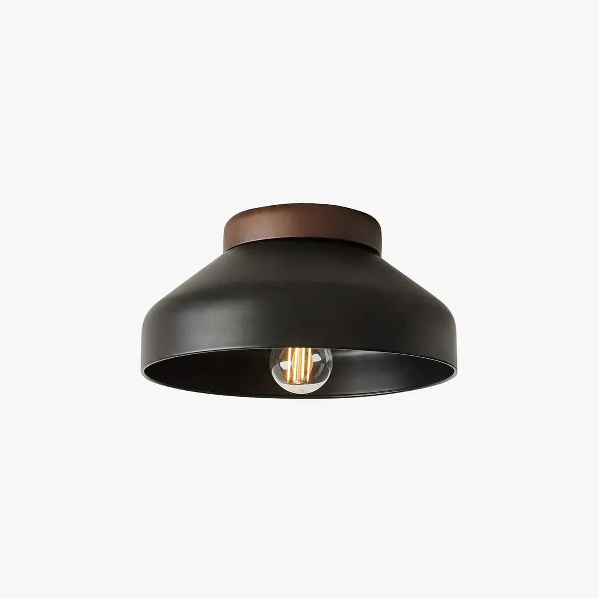 Albert Flush Fitting Ceiling Light - Matt Black by Perch & Parrow