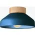 Albert Flush Fitting Ceiling Light - Navy Blue, Steel & Wood by Perch & Parrow, image 3
