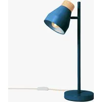 Albert Table Lamp - Navy Blue, Wood by Perch & Parrow, alternate view