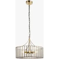 Aljezur 5-Light Pendant Light - Antique Brass, Clear Glass by Perch & Parrow, image 2