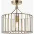 Aljezur Flush Ceiling Light - Antique Brass, Clear Glass by Perch & Parrow, image 3