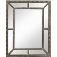 Allure Wide Panelled Mirror - Pewter alternate view