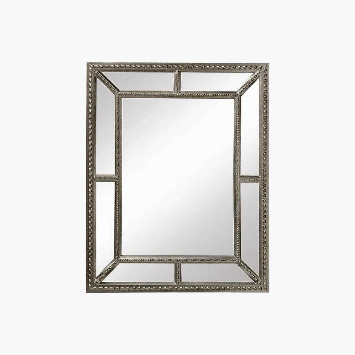 Allure Wide Panelled Mirror - Pewter product