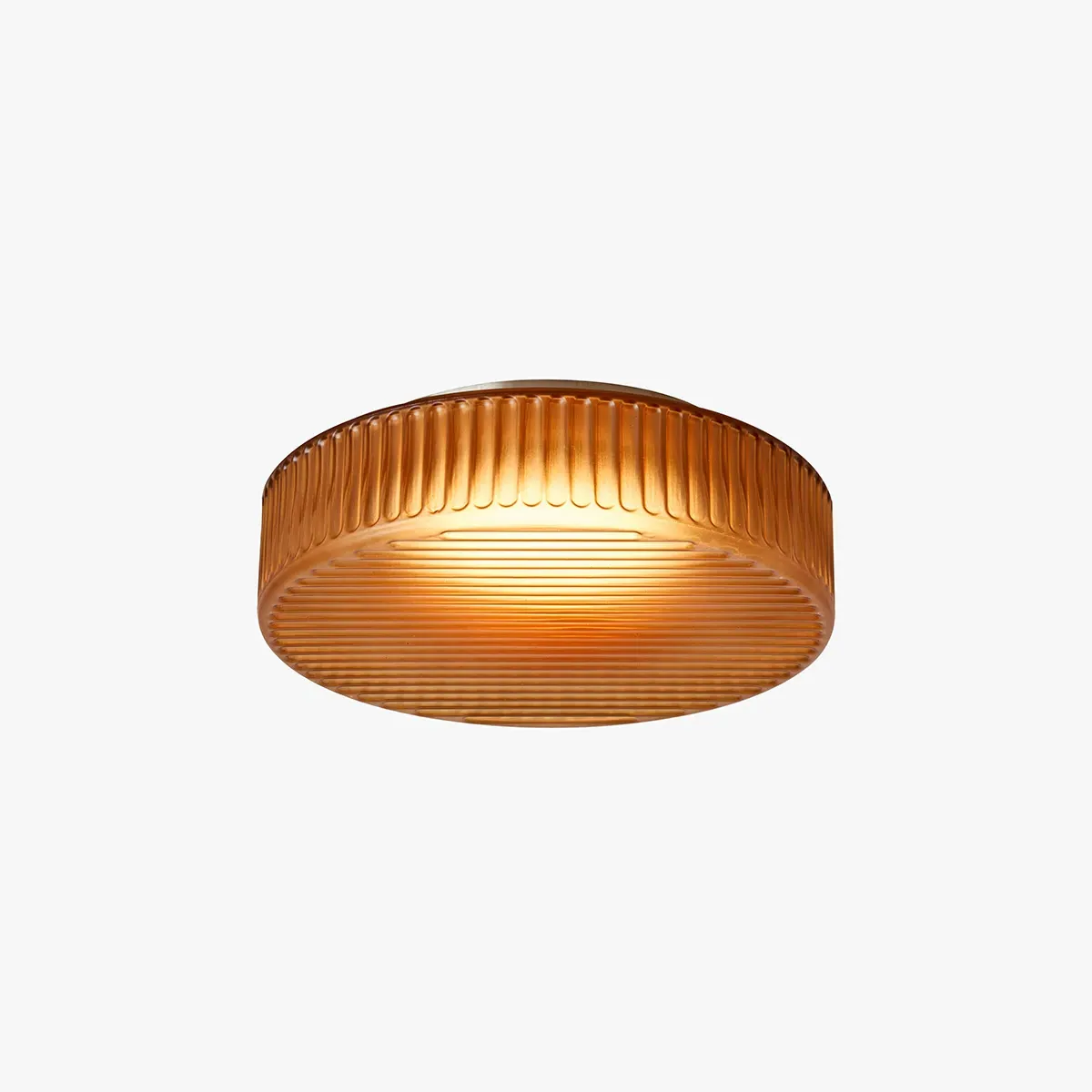Alma Flush Light - Amber, Frosted Glass by Perch & Parrow