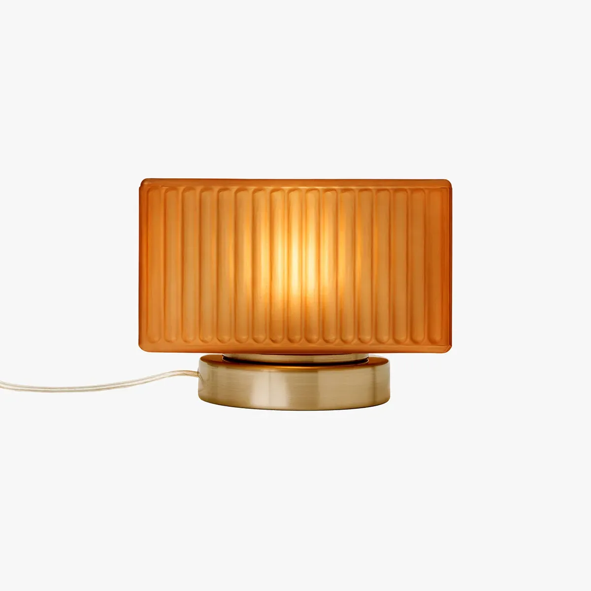 Alma Table Lamp - Amber Brown, Frosted Glass by Perch & Parrow