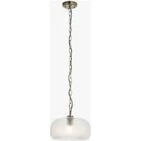 Anita Pendant Light - Antique Brass, Clear Ribbed Glass by Perch & Parrow, image 2