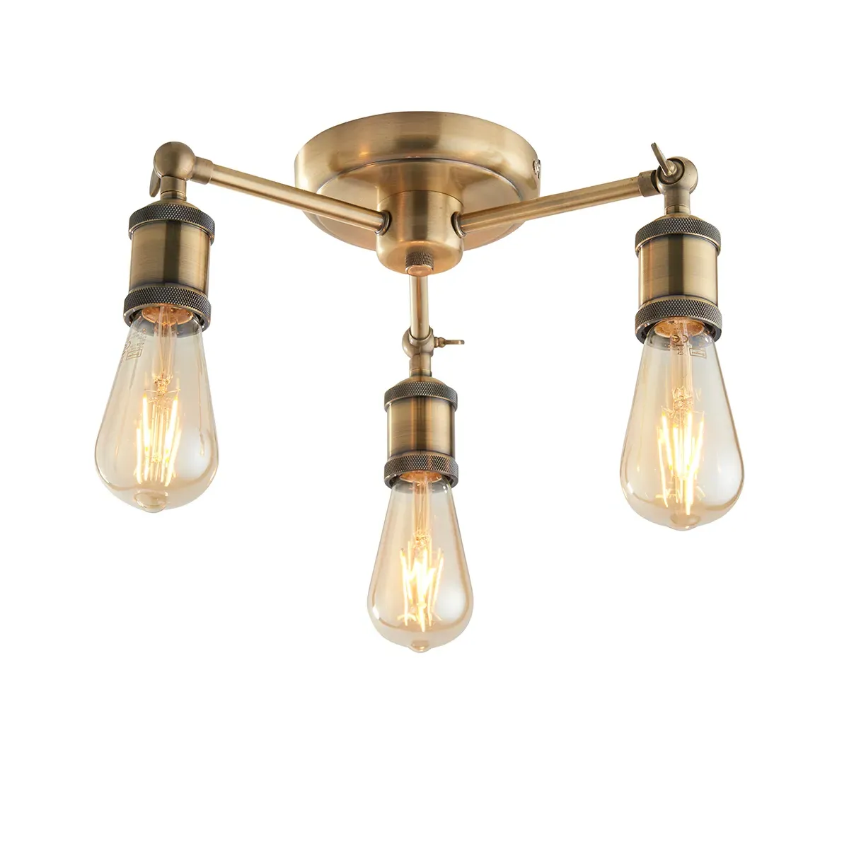 Anker Three Light Semi Flush Light - Brass product