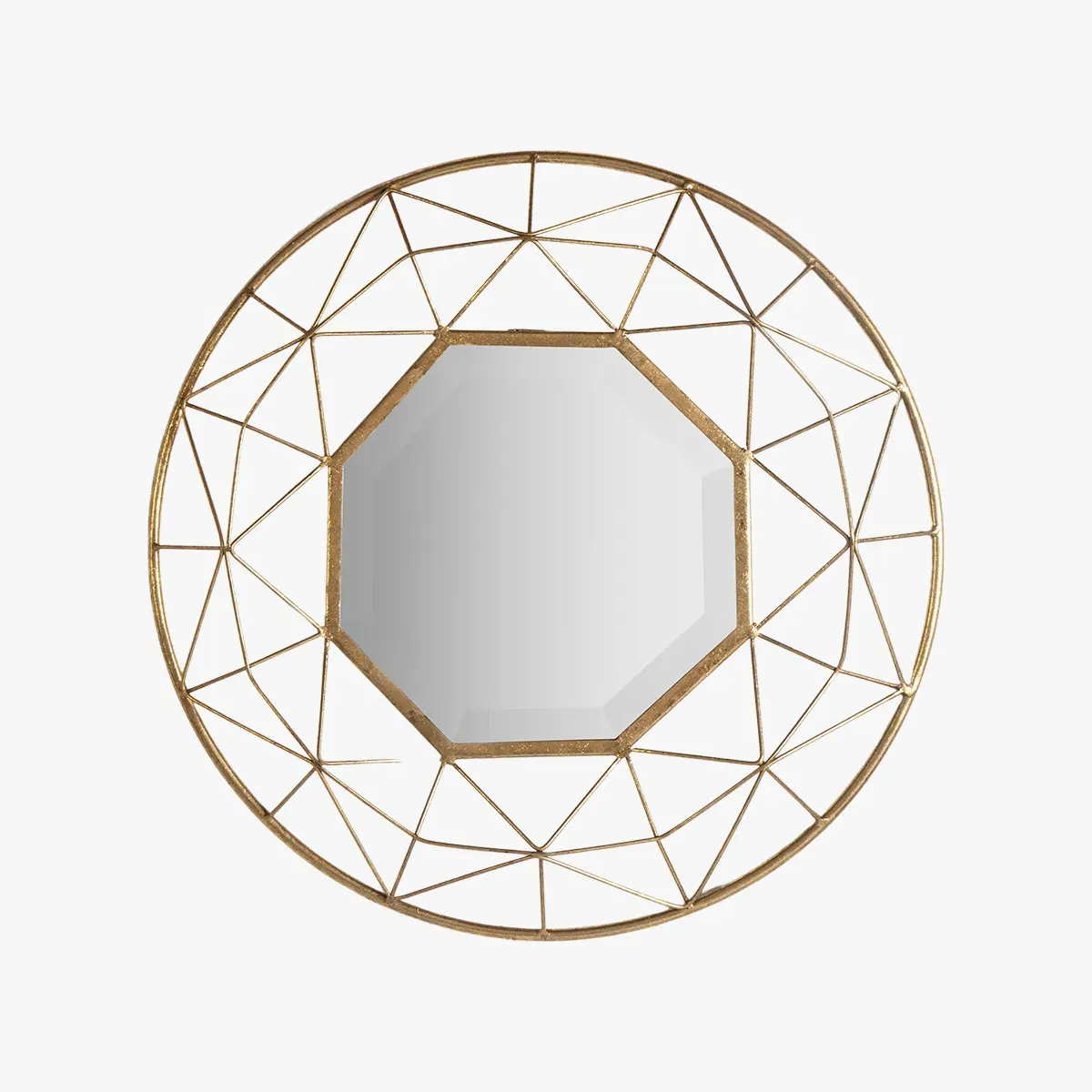 Aries Wall Mirror - Gold, Metal product