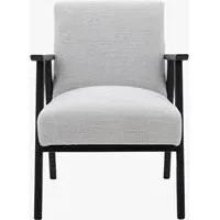 Armchair with Angular Frame - Black, Stone alternate view