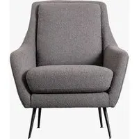 Armchair with High Back - Grey, Linen alternate view