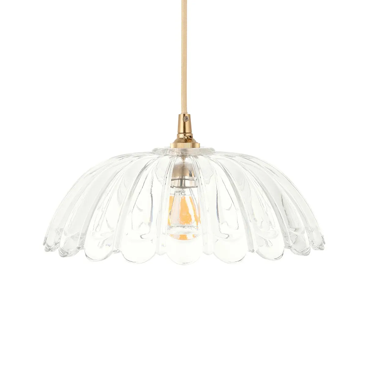 Audrey Carnation Pendant with Braided Cable - Natural product