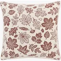 Autumnal Chenille Leaf Cushion - Cream alternate view