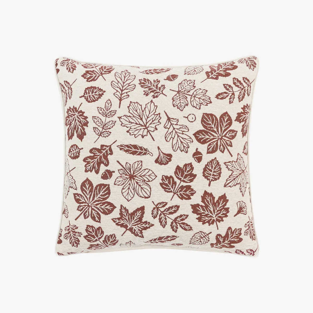 Autumnal Chenille Leaf Cushion - Cream product