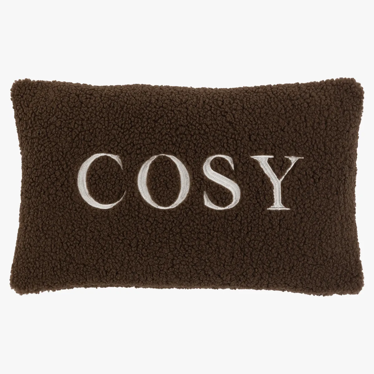 Autumnal Embroidered Cushion - Chocolate by Perch & Parrow