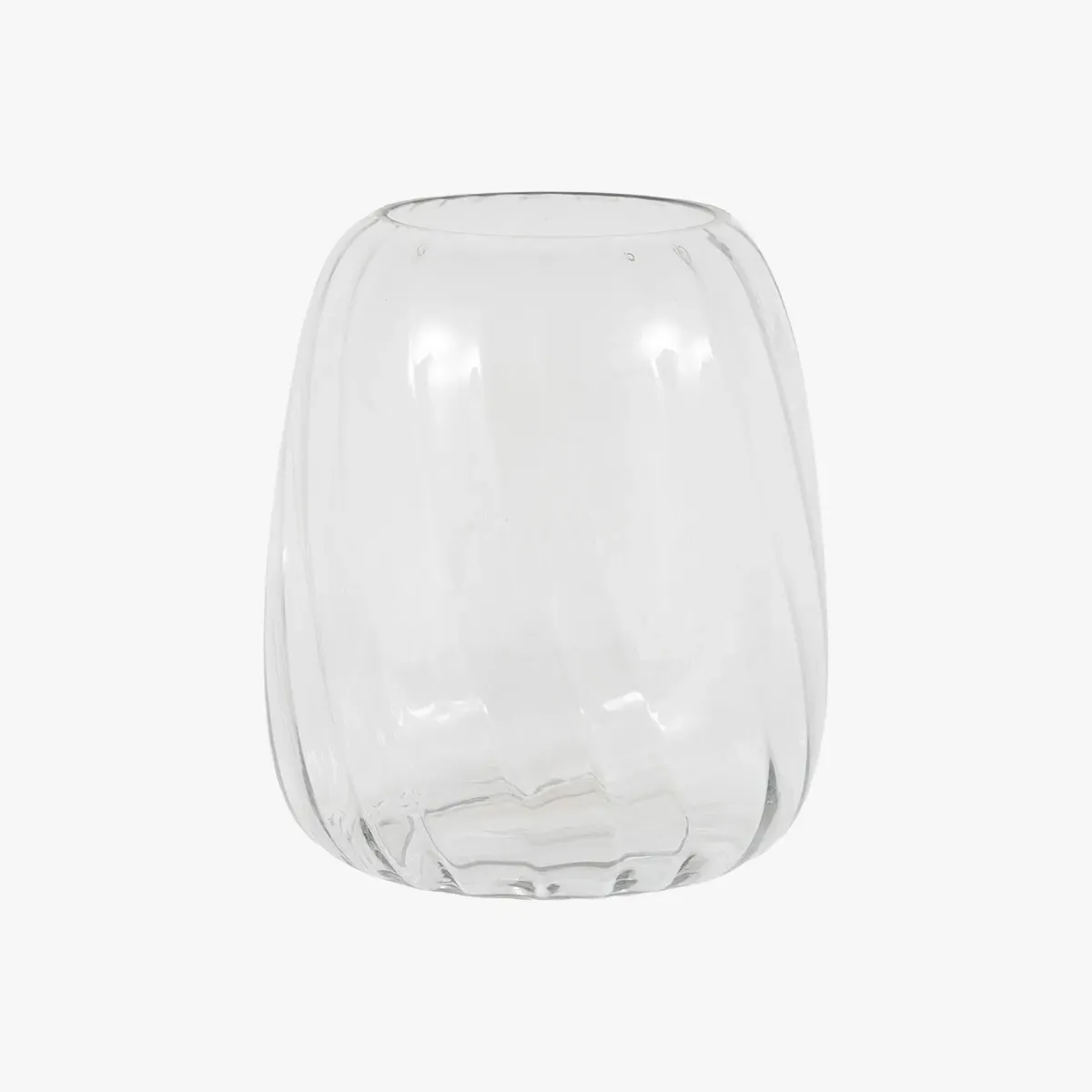 Avelie Swirl Glass Vase - Clear by Perch & Parrow