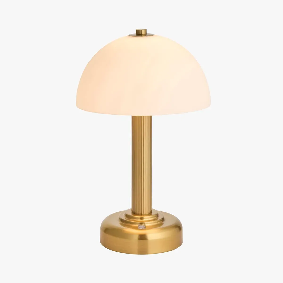 Bergan Rechargeable Table Lamp - Warm Brass, Opal Glass by Perch & Parrow