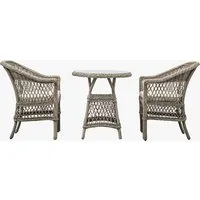 Lingerer Outdoor Bistro Set - Stone, PE Rattan alternate view