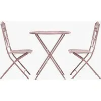 Bellini Foldable Outdoor Bistro Set - Coral alternate view