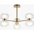 Bottega 6-Light Semi Flush Ceiling Light - Warm Brass, Clear/Frosted Glass by Perch & Parrow, image 3