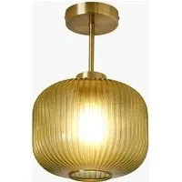Briz Ceiling Flush Fitting Light - Green, Glass by Perch & Parrow, alternate view