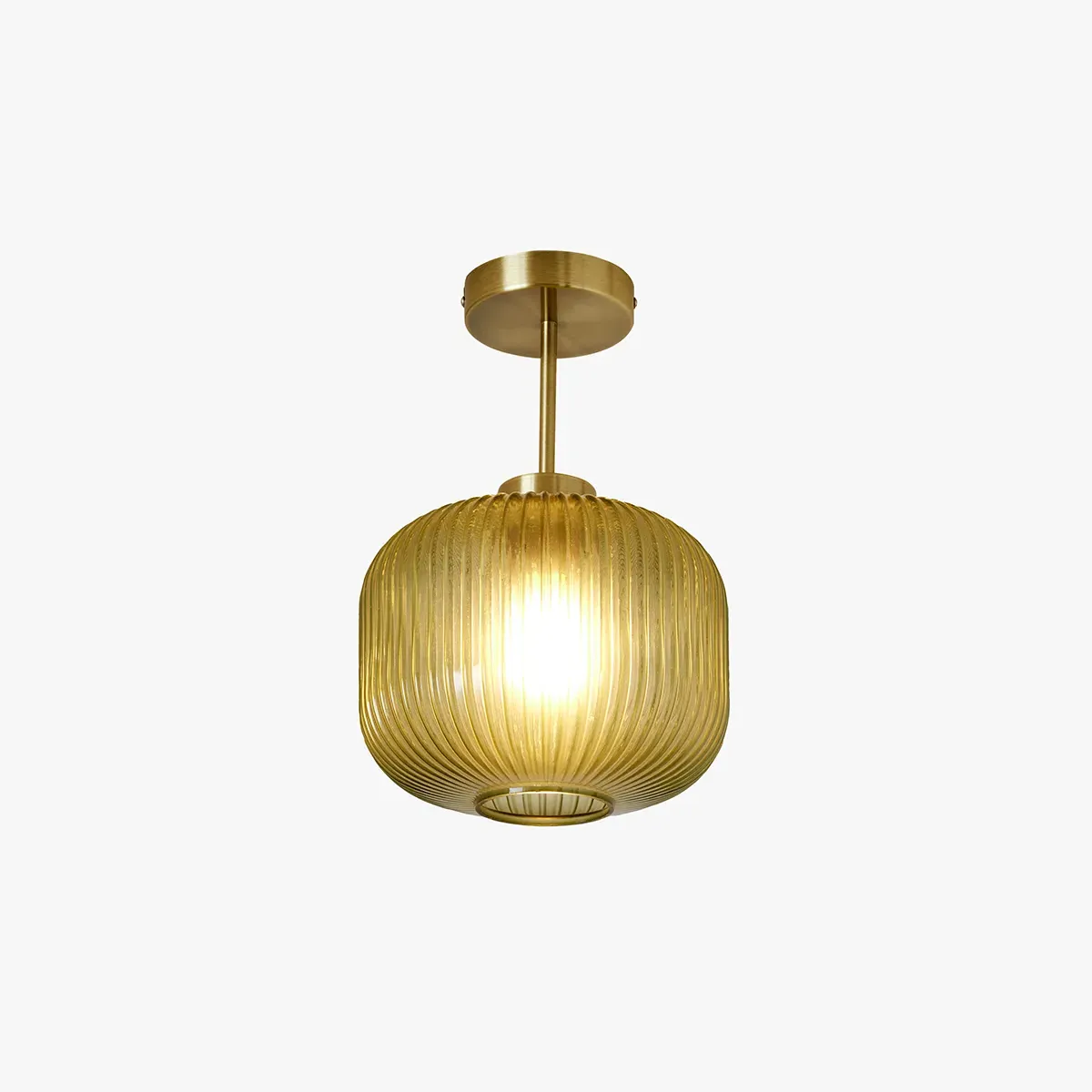 Briz Ceiling Flush Fitting Light - Green, Glass by Perch & Parrow