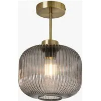 Briz Ceiling Flush Fitting Light - Grey, Glass by Perch & Parrow, alternate view