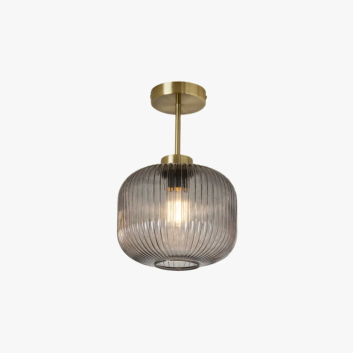 Briz Ceiling Flush Fitting Light - Grey, Glass by Perch & Parrow