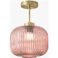 Briz Ceiling Flush Fitting Light - Pink, Glass by Perch & Parrow, alternate view