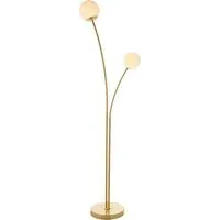 Bud Opal Glass 2-Light Floor Lamp - Brass alternate view