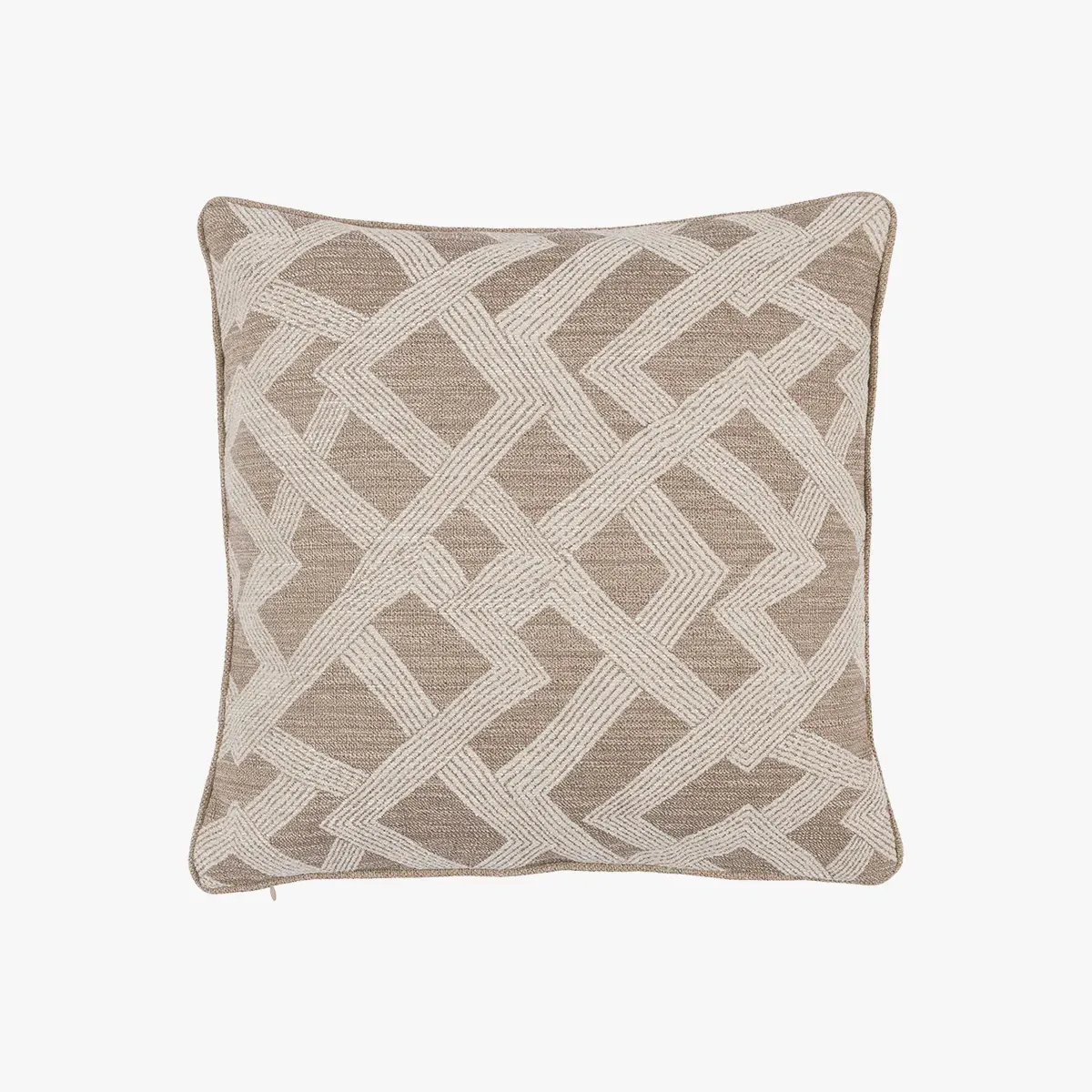 Cairo Jacquard Cushion - Natural by Perch & Parrow