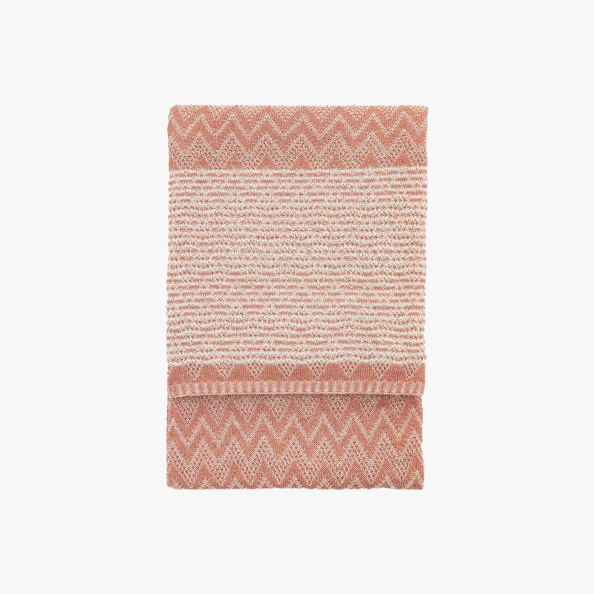 Cali Knitted Herringbone Throw - Apricot product