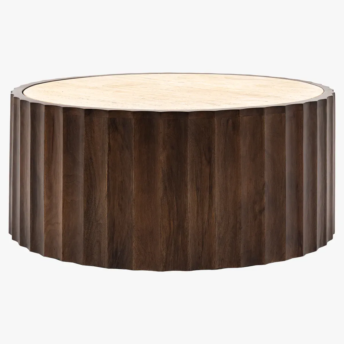 Carva Coffee Table - Mango Wood, Travertine Stone product