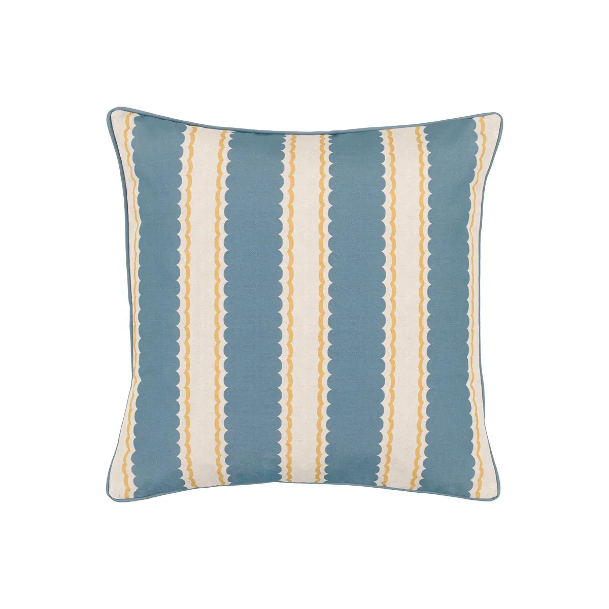 Cayo Stripe Cushion - Blue, Ochre product