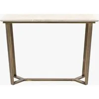 Celestia Console Table - Faux Marble, Bronze Metal alternate view