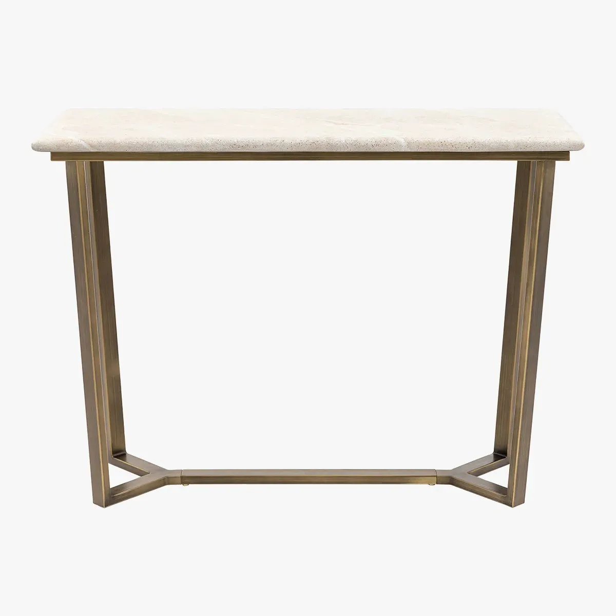 Celestia Console Table - Faux Marble, Bronze Metal product