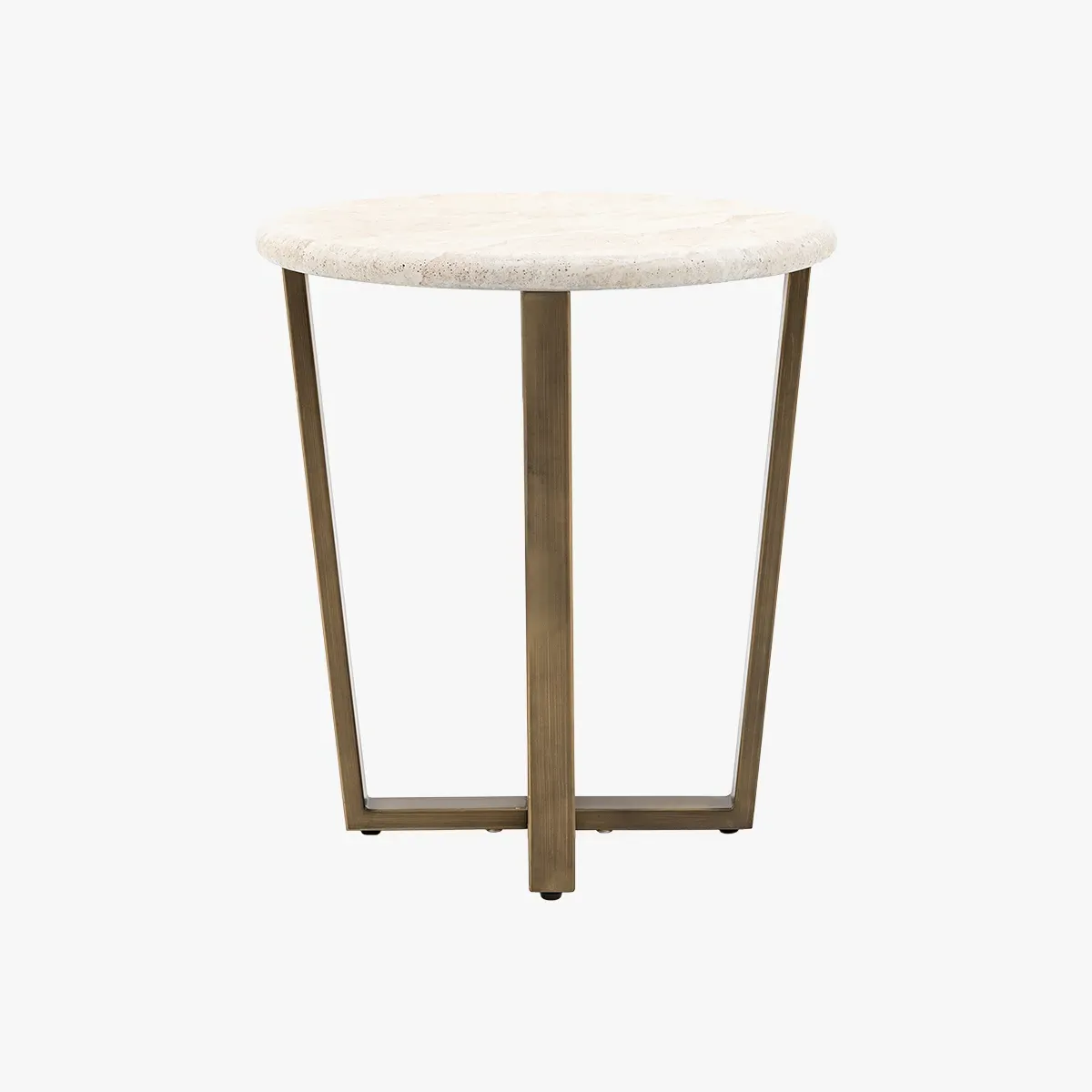 Celestia Side Table - Faux Marble, Bronze Metal product