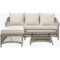 Chaise Sofa Set with Coffee Table - Stone alternate view