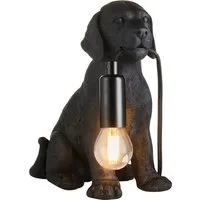 Chance Labrador Table Lamp - Black alternate view