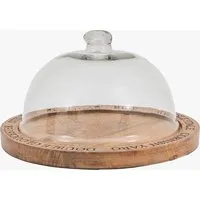 Cheese Dome with Glass Cover - Mango Wood alternate view