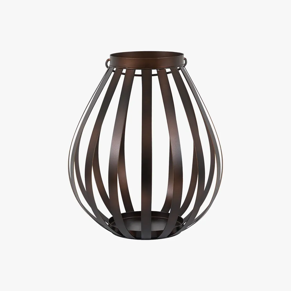 Clarus Large Bulb Lantern - Brown by Perch & Parrow