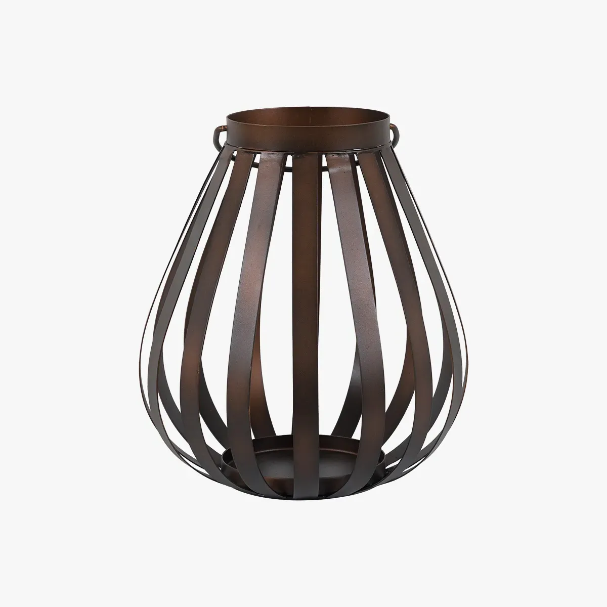 Clarus Small Bulb Lantern - Brown by Perch & Parrow